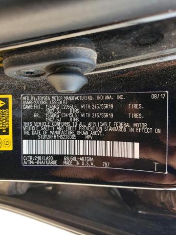 Photo 10 from auction – 2017 TOYOTA HIGHLANDER with VIN 5TDYZRFH1HS228365