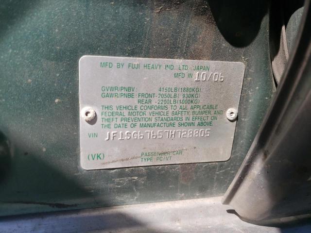 Photo 10 from auction – 2007 SUBARU FORESTER 2 with VIN JF1SG67657H728805