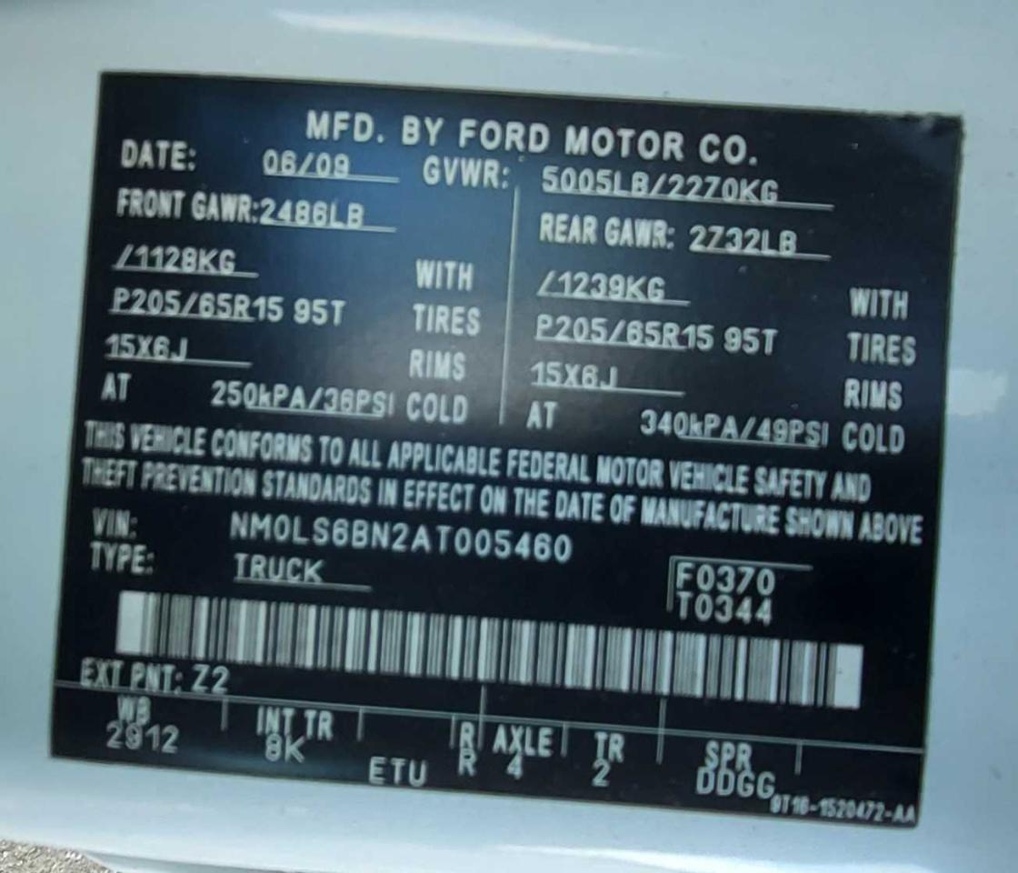 Photo 10 from auction – 2010 FORD TRANSIT CO with VIN NM0LS6BN2AT005460