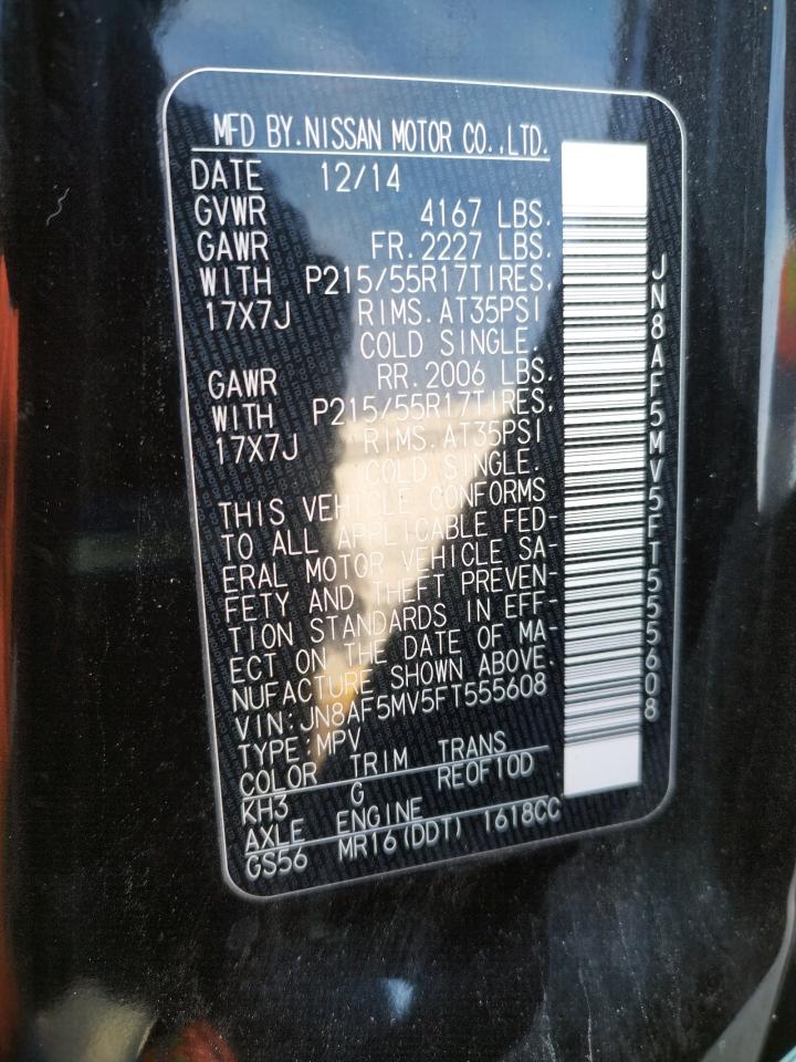 Photo 10 from auction – 2015 NISSAN JUKE S with VIN JN8AF5MV5FT555608