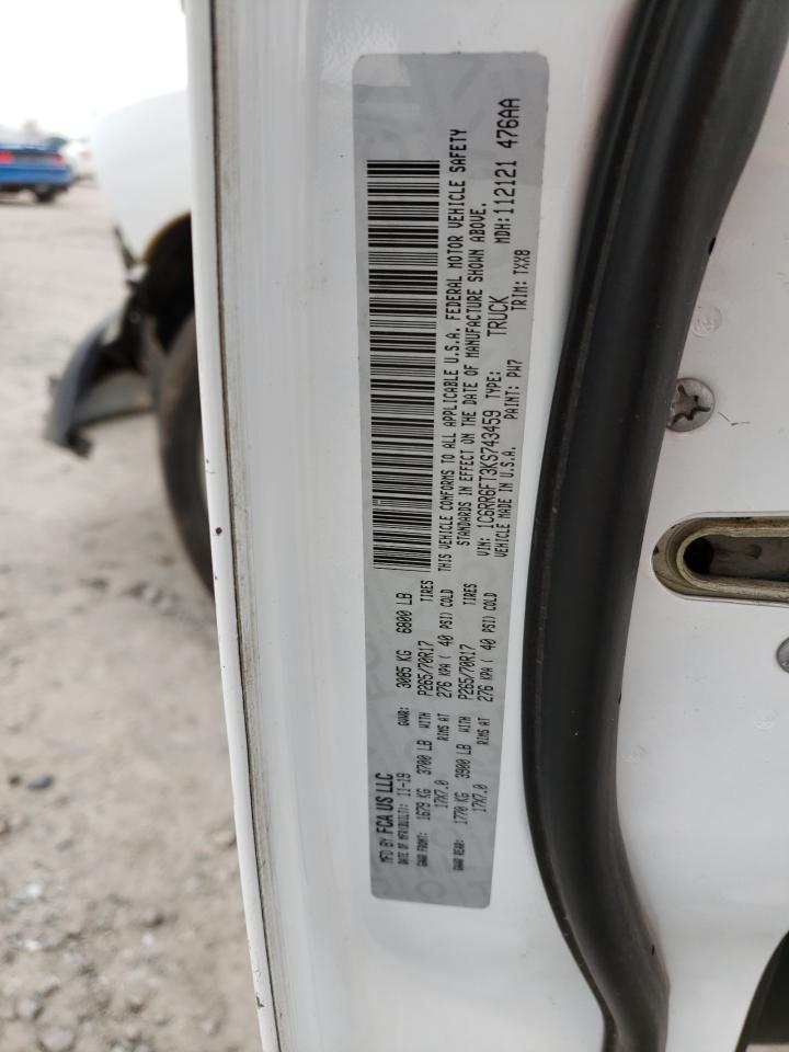 Photo 10 from auction – 2019 RAM 1500 CLASS with VIN 1C6RR6FT3KS743459