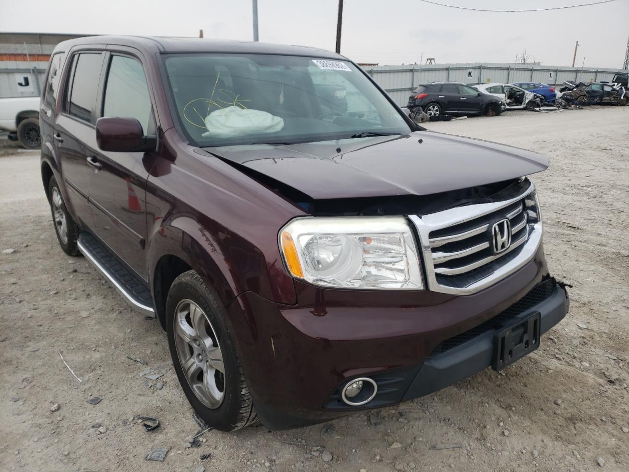 HONDA PILOT EXLN 2015 with VIN 5FNYF4H72FB054825 - Photo from auction