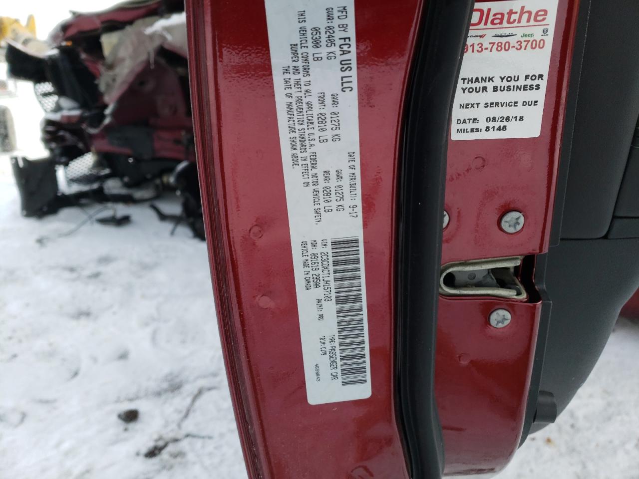 Photo 10 from auction – 2018 DODGE CHARGER R/ with VIN 2C3CDXCT1JH157103