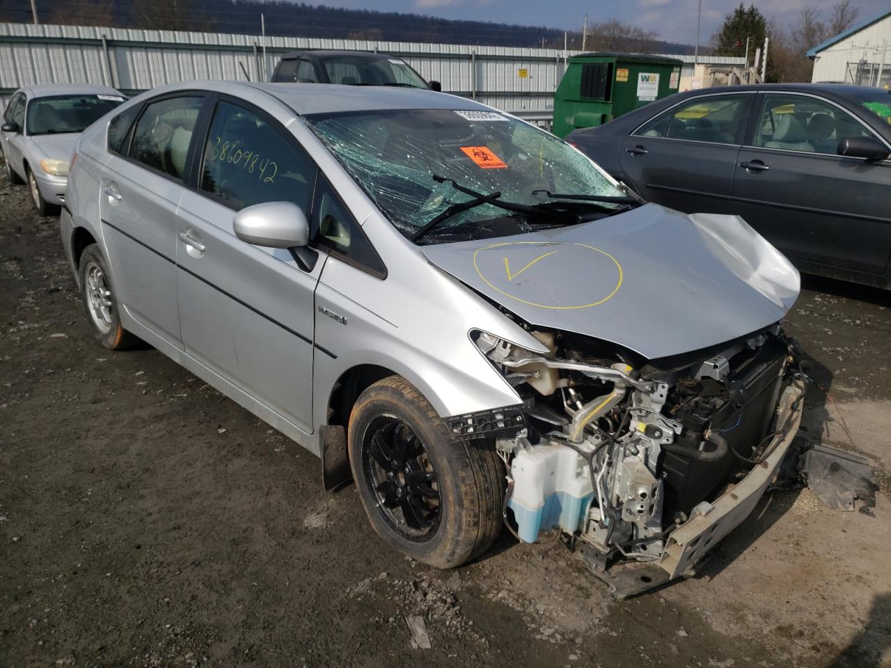 TOYOTA PRIUS 2013 with VIN JTDKN3DU1D0355693 - Photo from auction