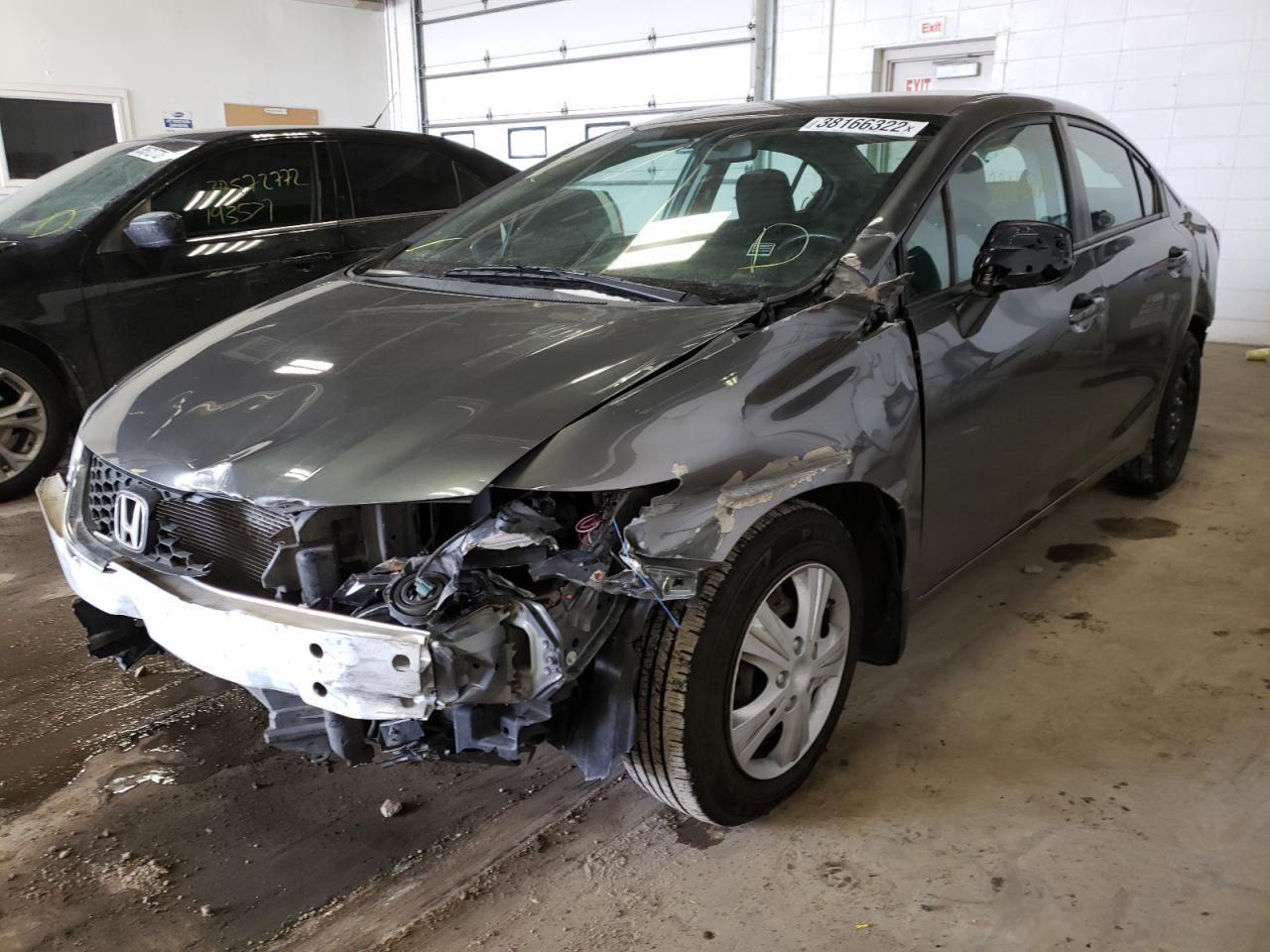 Photo 2 from auction – 2013 HONDA CIVIC LX with VIN 19XFB2F57DE294321
