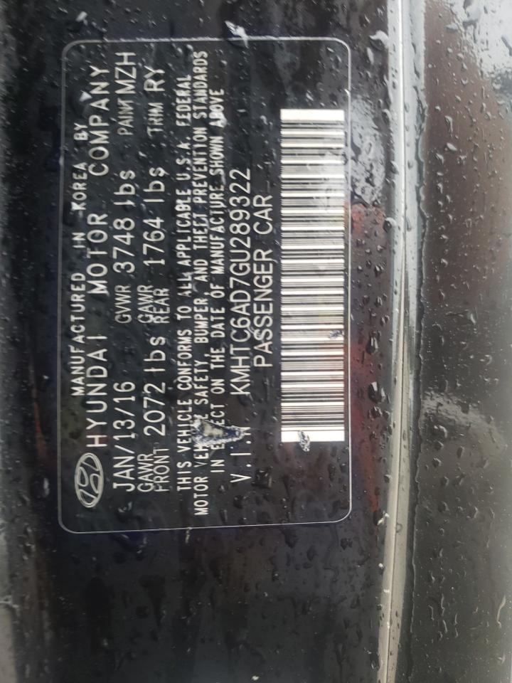 Photo 10 from auction – 2016 HYUNDAI VELOSTER with VIN KMHTC6AD7GU289322