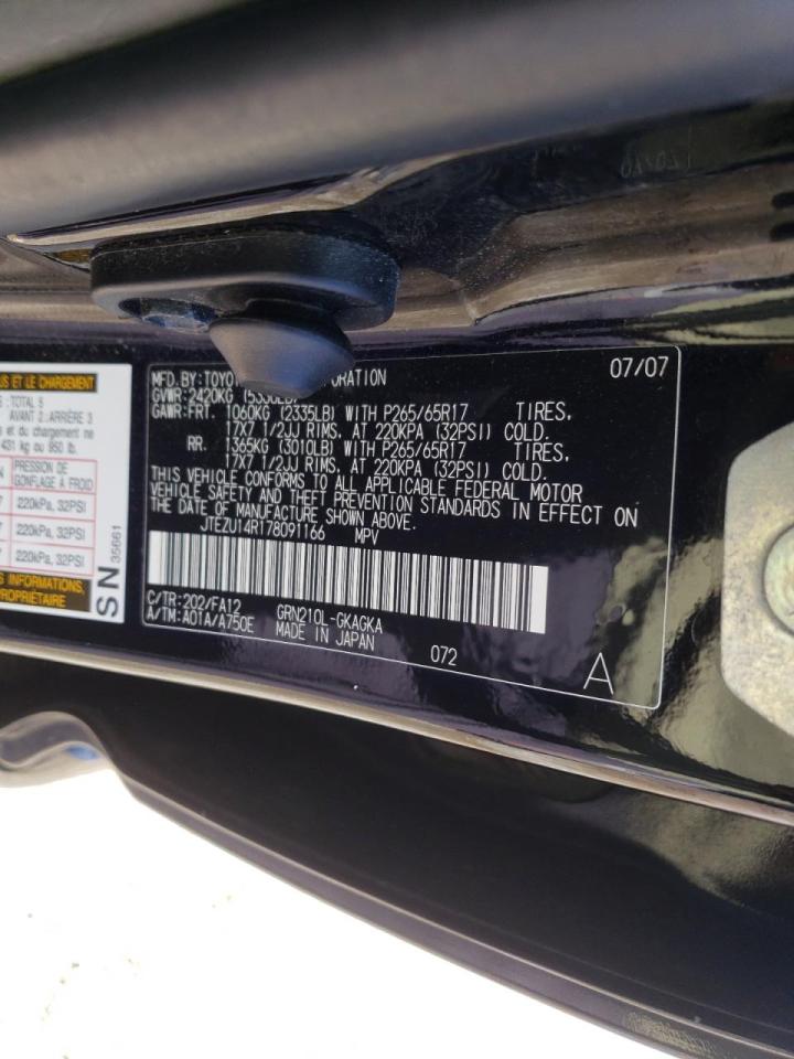 Photo 10 from auction – 2007 TOYOTA 4RUNNER SR with VIN JTEZU14R178091166