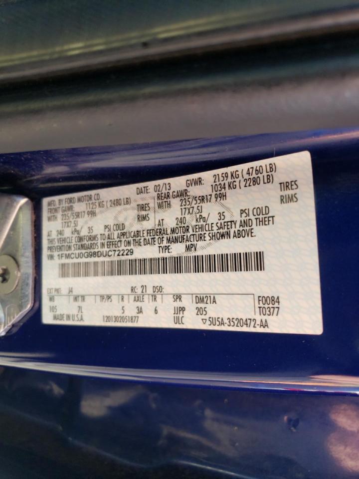 Фото 10 с аукциона – 2013 FORD ESCAPE SE с VIN 1FMCU0G98DUC72229