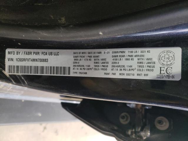 Photo 10 from auction – 2021 RAM 1500 SPORT with VIN 1C6SRFVT4MN700883
