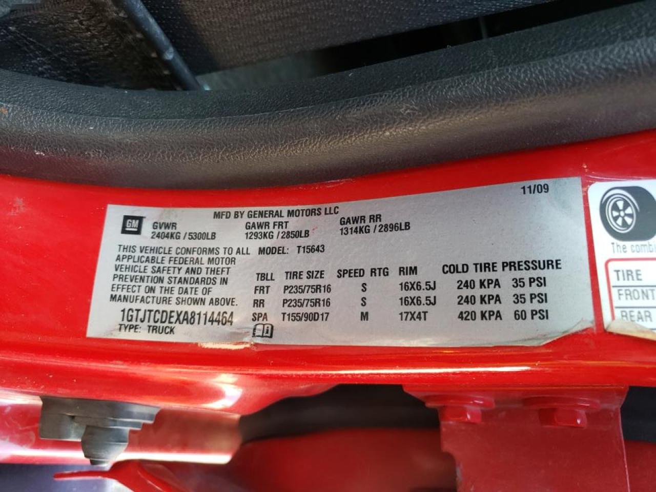 Photo 10 from auction – 2010 GMC CANYON SLE with VIN 1GTJTCDEXA8114464