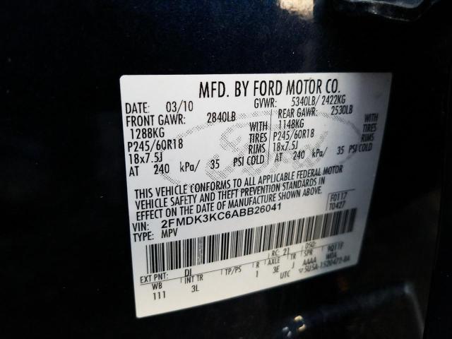 Photo 10 from auction – 2010 FORD EDGE LIMIT with VIN 2FMDK3KC6ABB26041
