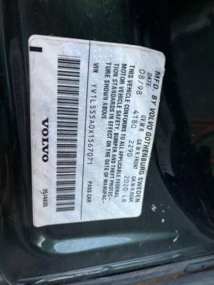 Photo 10 from auction – 1999 VOLVO S70 with VIN YV1LS55A0X1567071