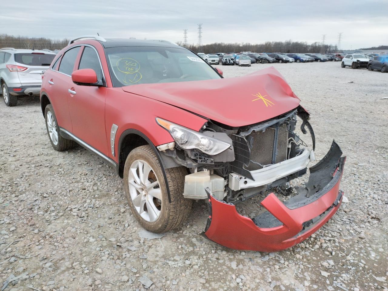 INFINITI FX35 2012 with VIN JN8AS1MU4CM122332 - Photo from auction