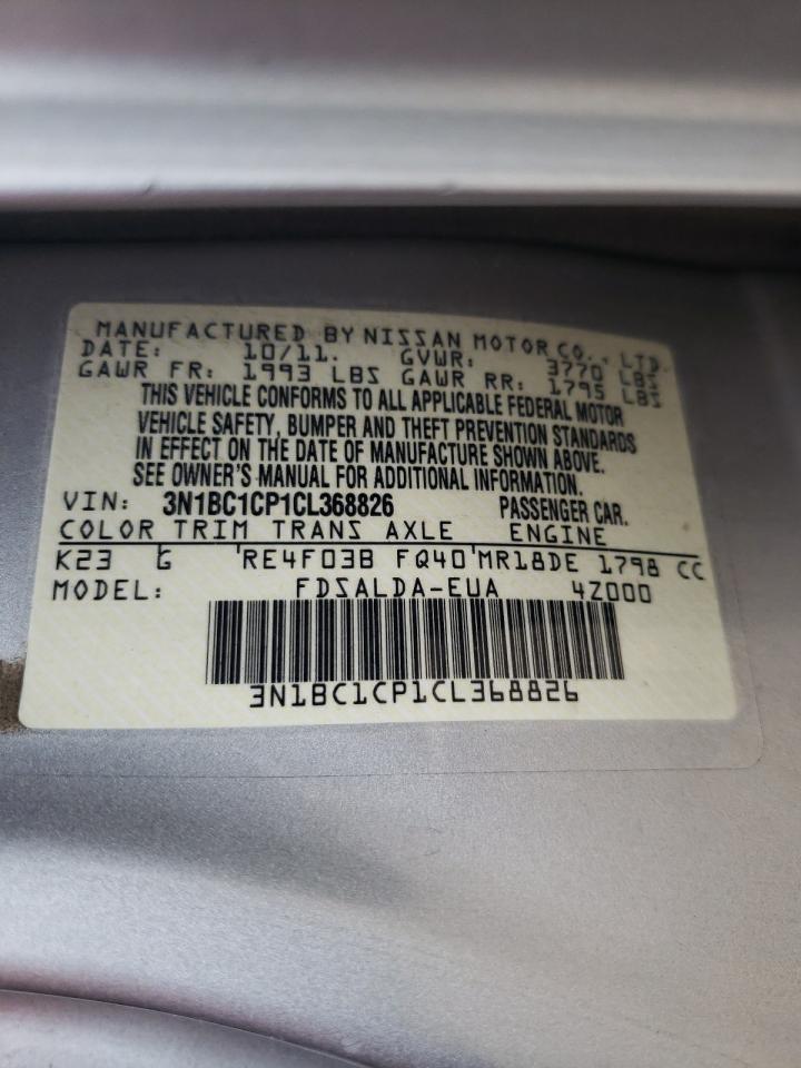 Foto 10 de la subasta – 2012 NISSAN VERSA S con VIN 3N1BC1CP1CL368826