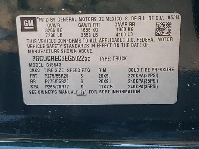 Photo 10 from auction – 2014 CHEVROLET SILVERADO with VIN 3GCUCREC6EG502255