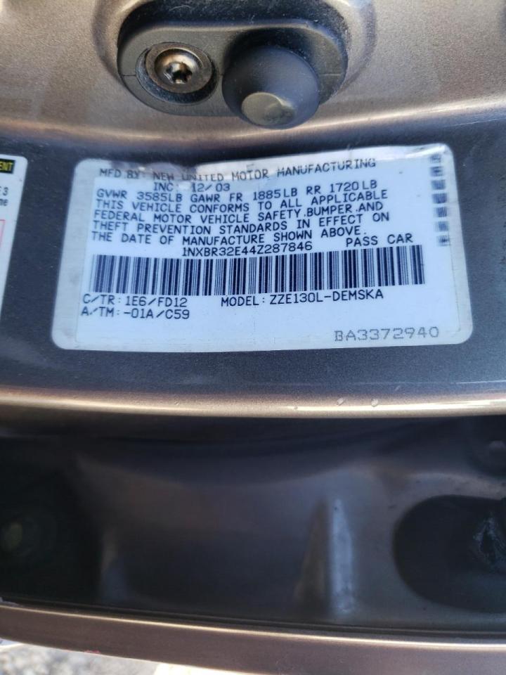 Photo 10 from auction – 2004 TOYOTA COROLLA CE with VIN 1NXBR32E44Z287846