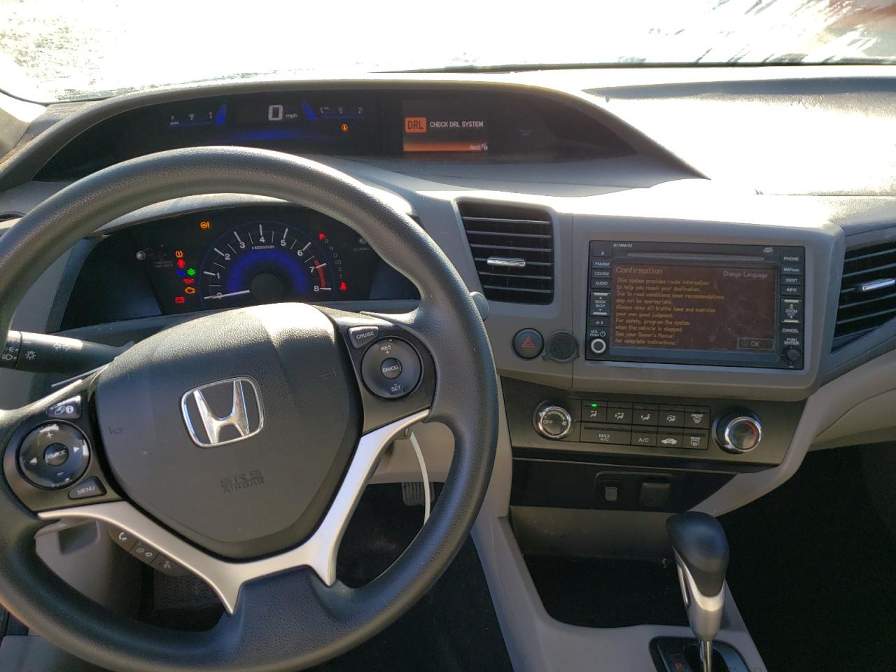 Photo 9 from auction – 2012 HONDA CIVIC EX with VIN 19XFB2F8XCE016358