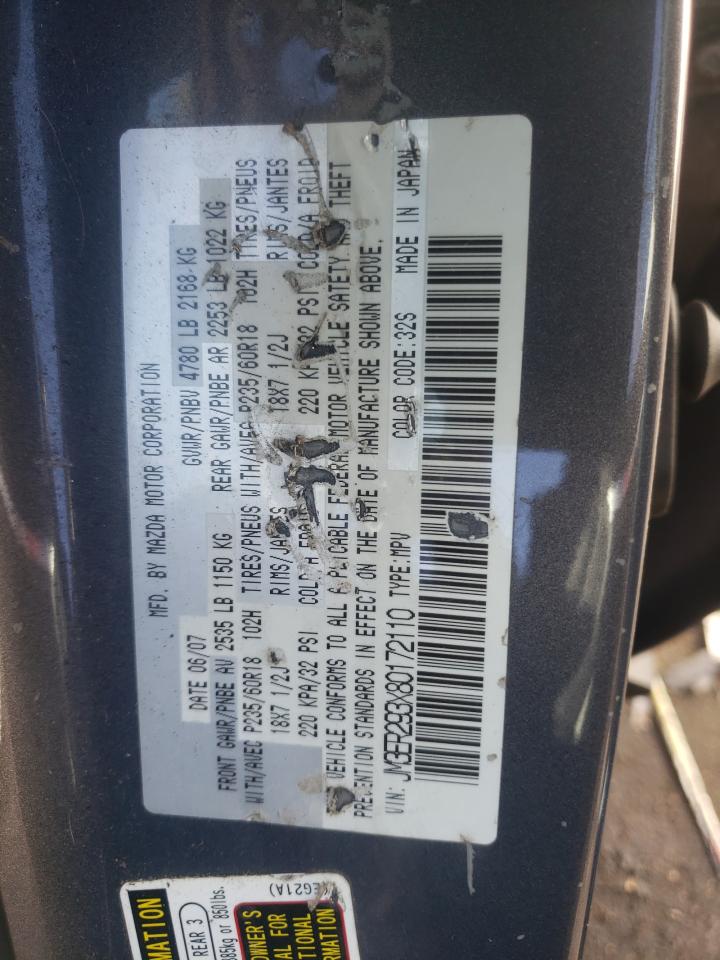 Photo 10 from auction – 2008 MAZDA CX-7 with VIN JM3ER293X80172110