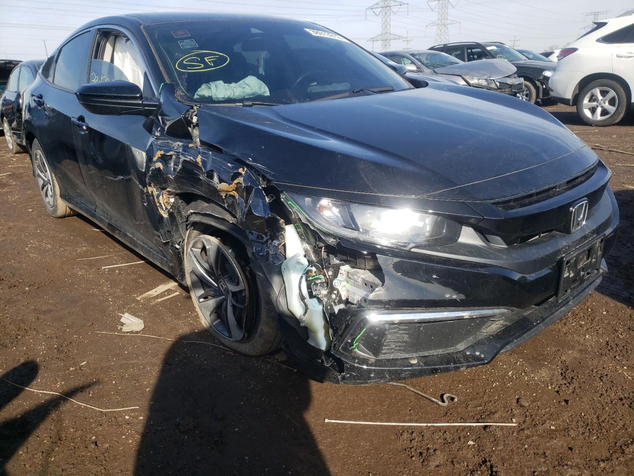 Photo 1 from auction – 2019 HONDA CIVIC LX with VIN 19XFC2F64KE021114