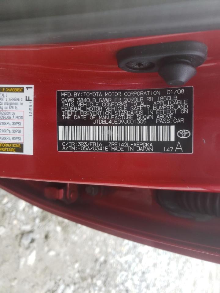 Photo 10 from auction – 2009 TOYOTA UK with VIN JTDBL40E09J001305
