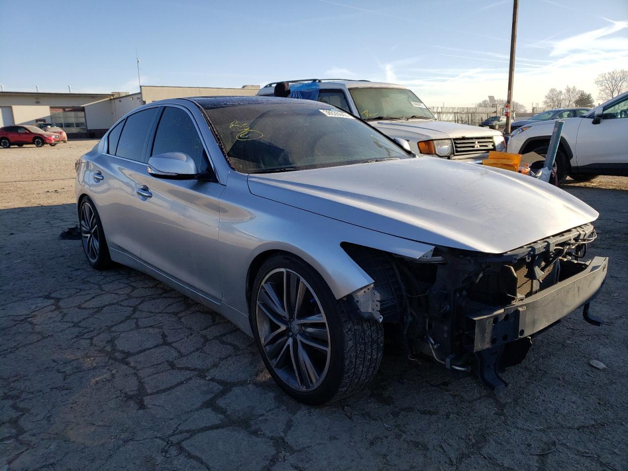 INFINITI Q50 BASE 2014 with VIN JN1BV7ARXEM682341 - Photo from auction