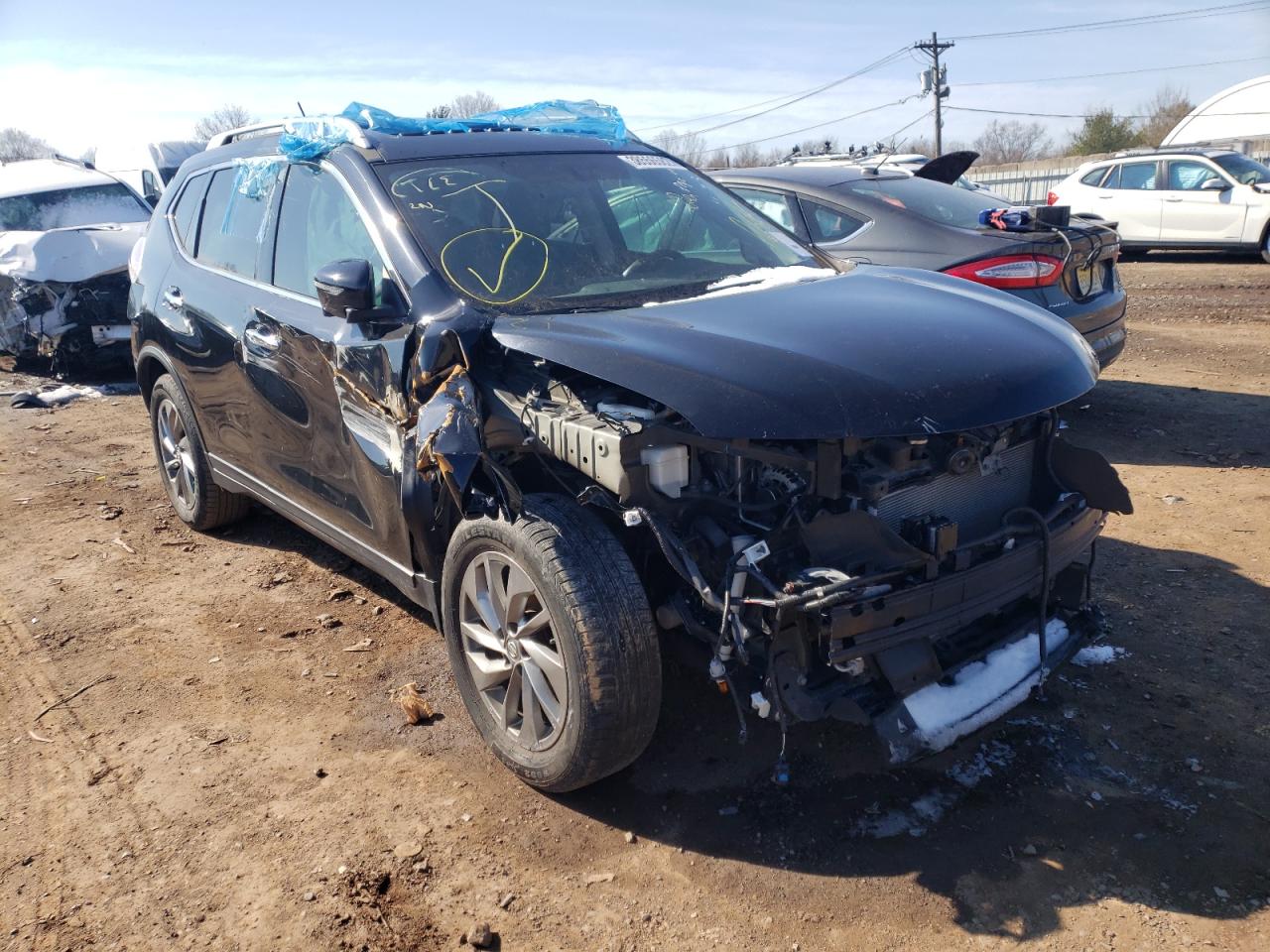 NISSAN ROGUE S 2016 with VIN 5N1AT2MT3GC879333 - Photo from auction