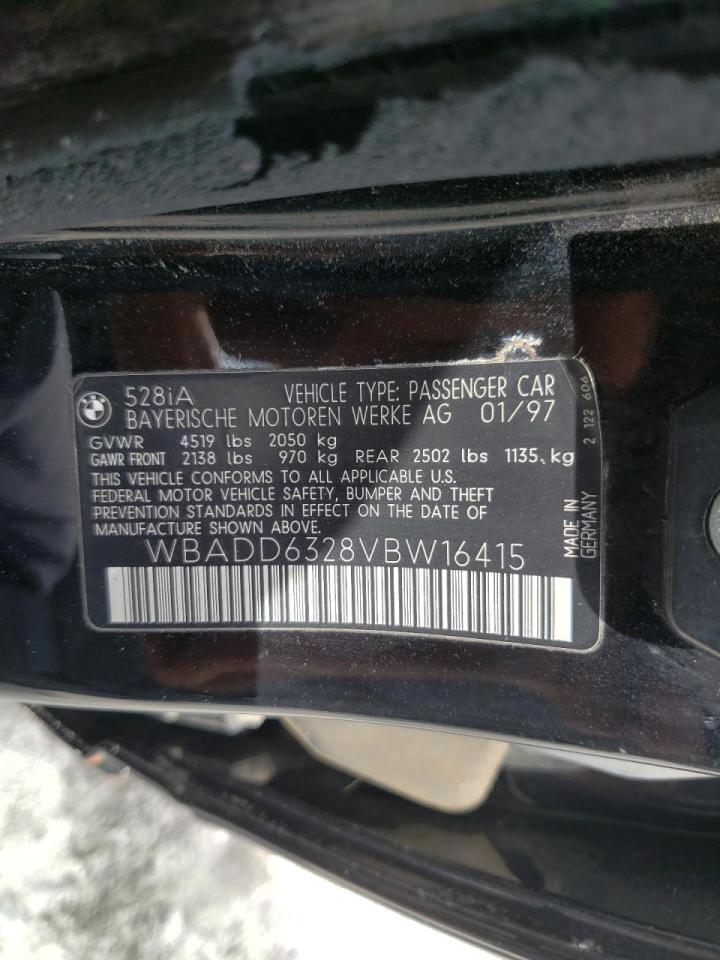 Photo 10 from auction – 1997 BMW 528 I AUTO with VIN WBADD6328VBW16415