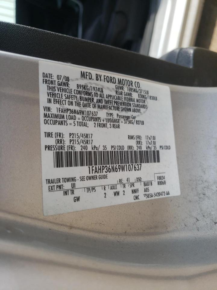 Photo 10 from auction – 2009 FORD FOCUS with VIN 1FAHP36N69W107637