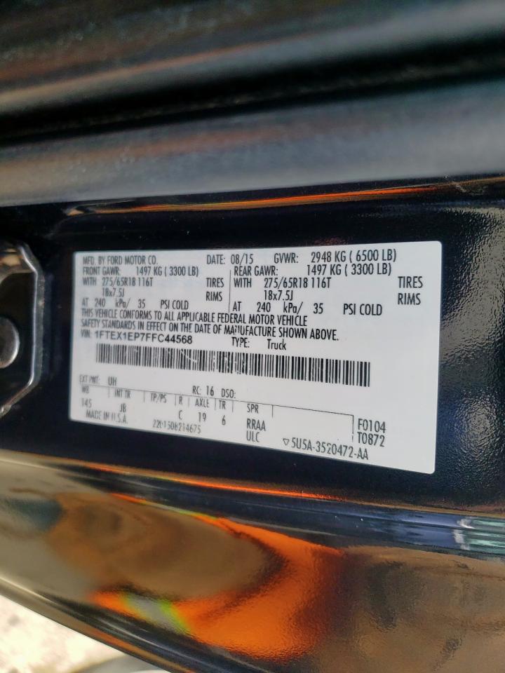 Photo 10 from auction – 2015 FORD F150 SUPER with VIN 1FTEX1EP7FFC44568