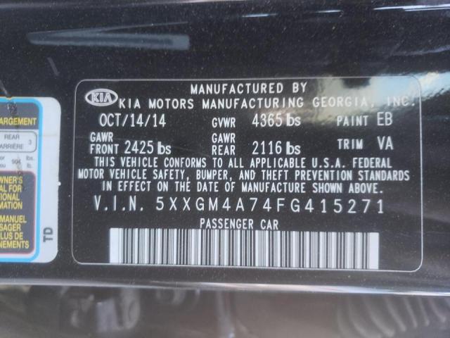 Photo 10 from auction – 2015 KIA OPTIMA LX with VIN 5XXGM4A74FG415271