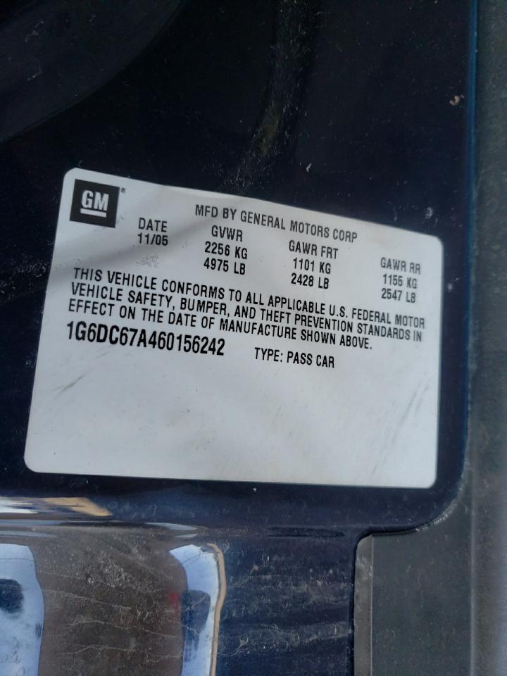 Foto 10 de la subasta – 2006 CADILLAC STS con VIN 1G6DC67A460156242