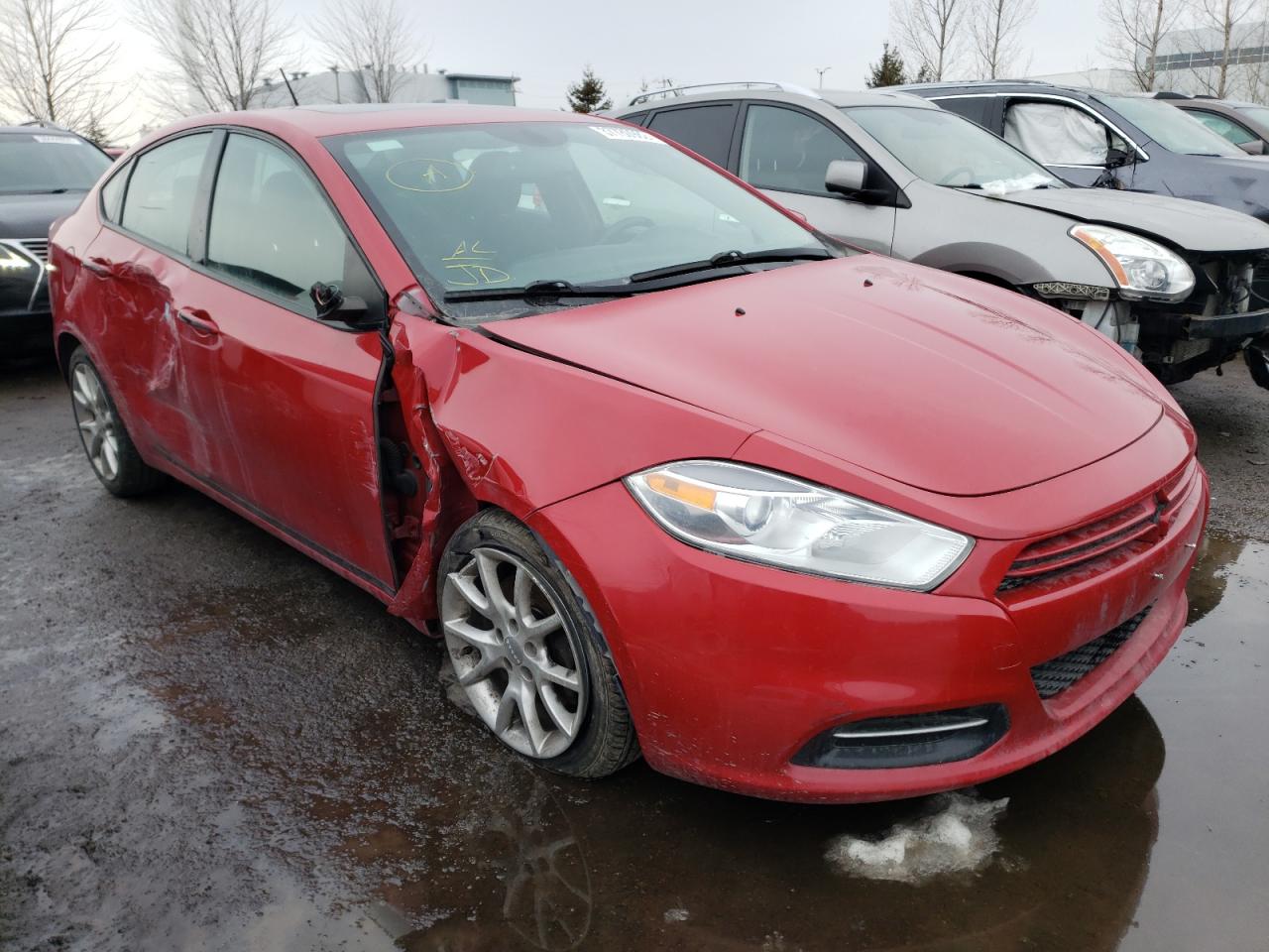 DODGE DART SXT 2013 with VIN 1C3CDFBH8DD195596 - Photo from auction