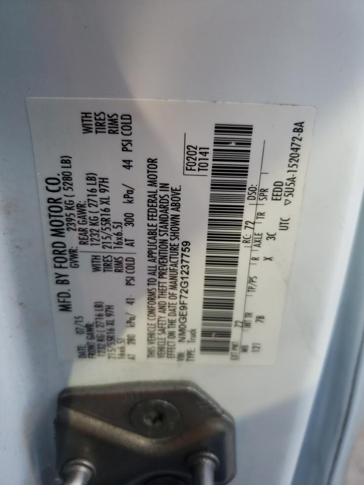 Photo 10 from auction – 2016 FORD TRANSIT CO with VIN NM0GE9F72G1237759