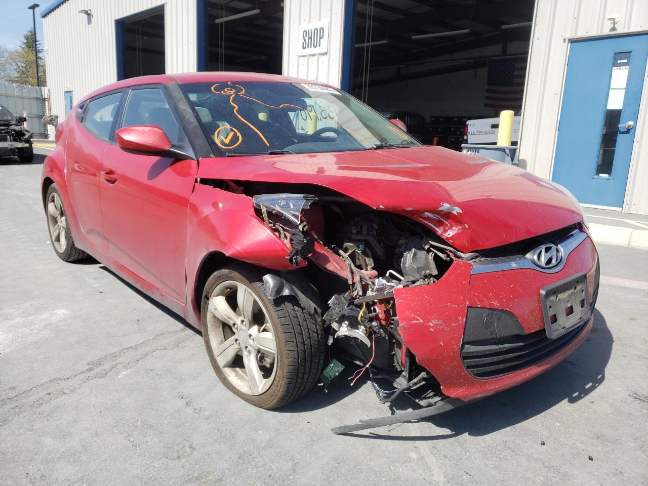 HYUNDAI VELOSTER 2014 with VIN KMHTC6AD0EU209775 - Photo from auction