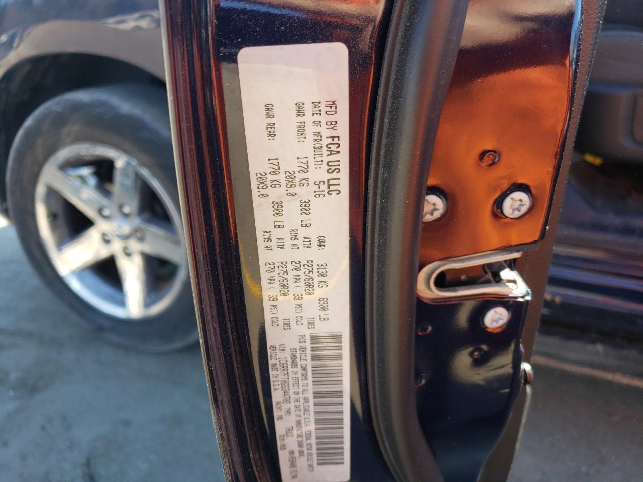 Photo 10 from auction – 2016 RAM 1500 ST with VIN 1C6RR7FT0GS344702
