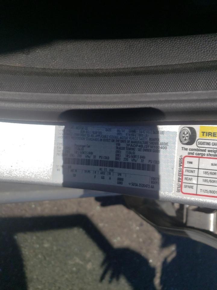 Photo 10 from auction – 2015 FORD FIESTA SE with VIN 3FADP4BJ2FM100400