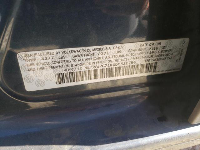Photo 10 from auction – 2005 VOLKSWAGEN JETTA with VIN 3VWPG71KX5M622786
