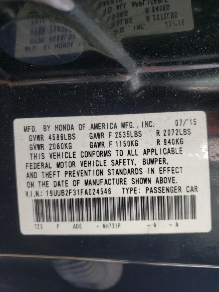 Photo 10 from auction – 2015 ACURA TLX with VIN 19UUB2F31FA024546