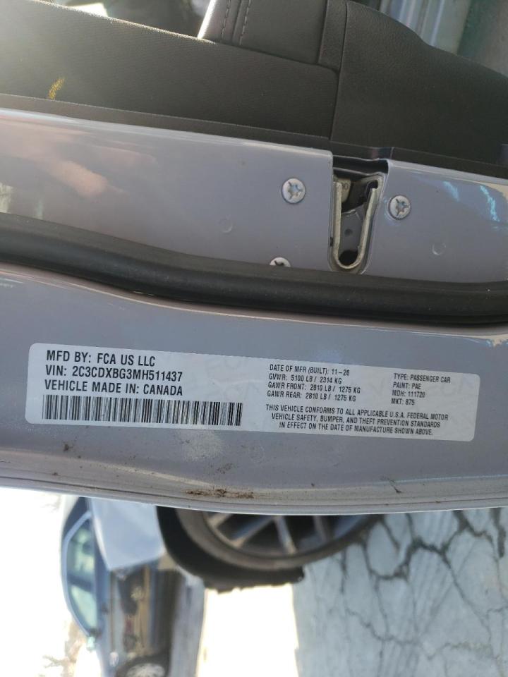 Photo 10 from auction – 2021 DODGE CHARGER SX with VIN 2C3CDXBG3MH511437