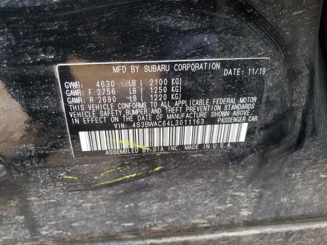 Photo 10 from auction – 2020 SUBARU LEGACY PRE with VIN 4S3BWAC64L3011163