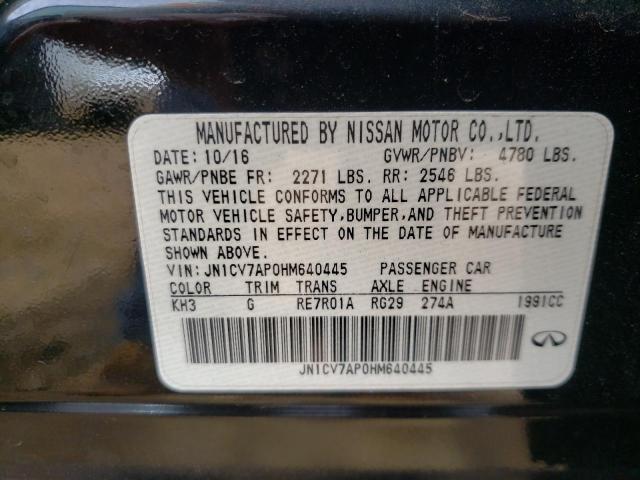 Photo 10 from auction – 2017 INFINITI Q50 BASE with VIN JN1CV7AP0HM640445