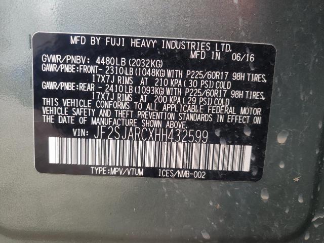 Photo 10 from auction – 2017 SUBARU FORESTER 2 with VIN JF2SJARCXHH432599