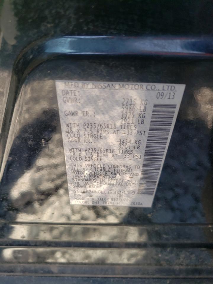 Photo 10 from auction – 2014 NISSAN PATHFINDER with VIN 5N1AR2MN0EC630419