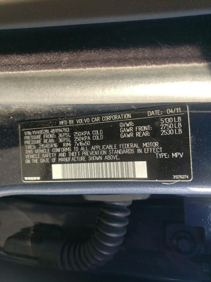 Photo 10 from auction – 2011 VOLVO XC70 3.2 with VIN YV4952BL4B1114783