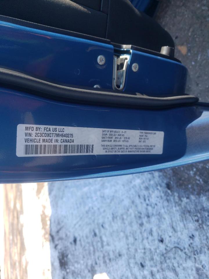 Photo 10 from auction – 2021 DODGE CHARGER R/ with VIN 2C3CDXCT7MH640275