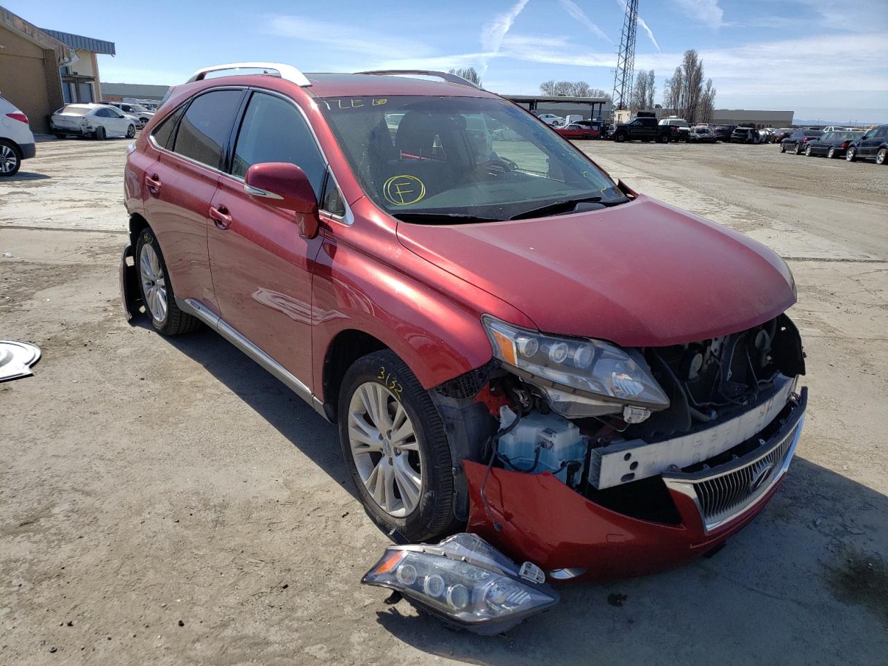 LEXUS RX 450 2012 with VIN JTJBC1BA6C2049950 - Photo from auction