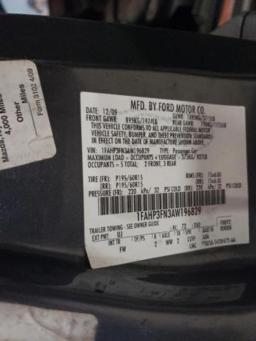 Photo 10 from auction – 2010 FORD FOCUS SE with VIN 1FAHP3FN3AW196829