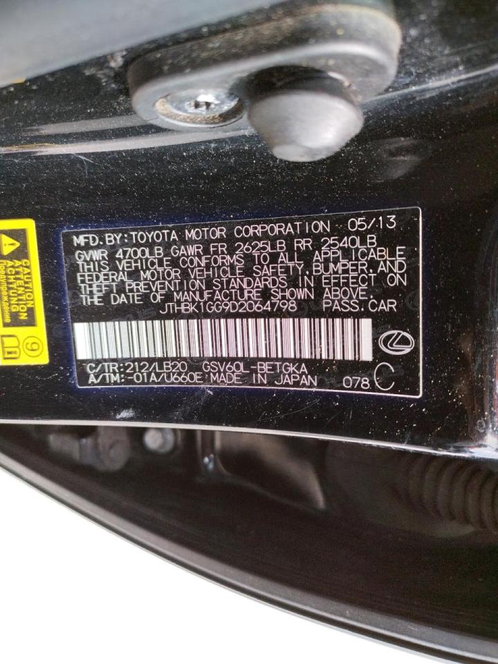 Photo 10 from auction – 2013 LEXUS ES 350 with VIN JTHBK1GG9D2064798