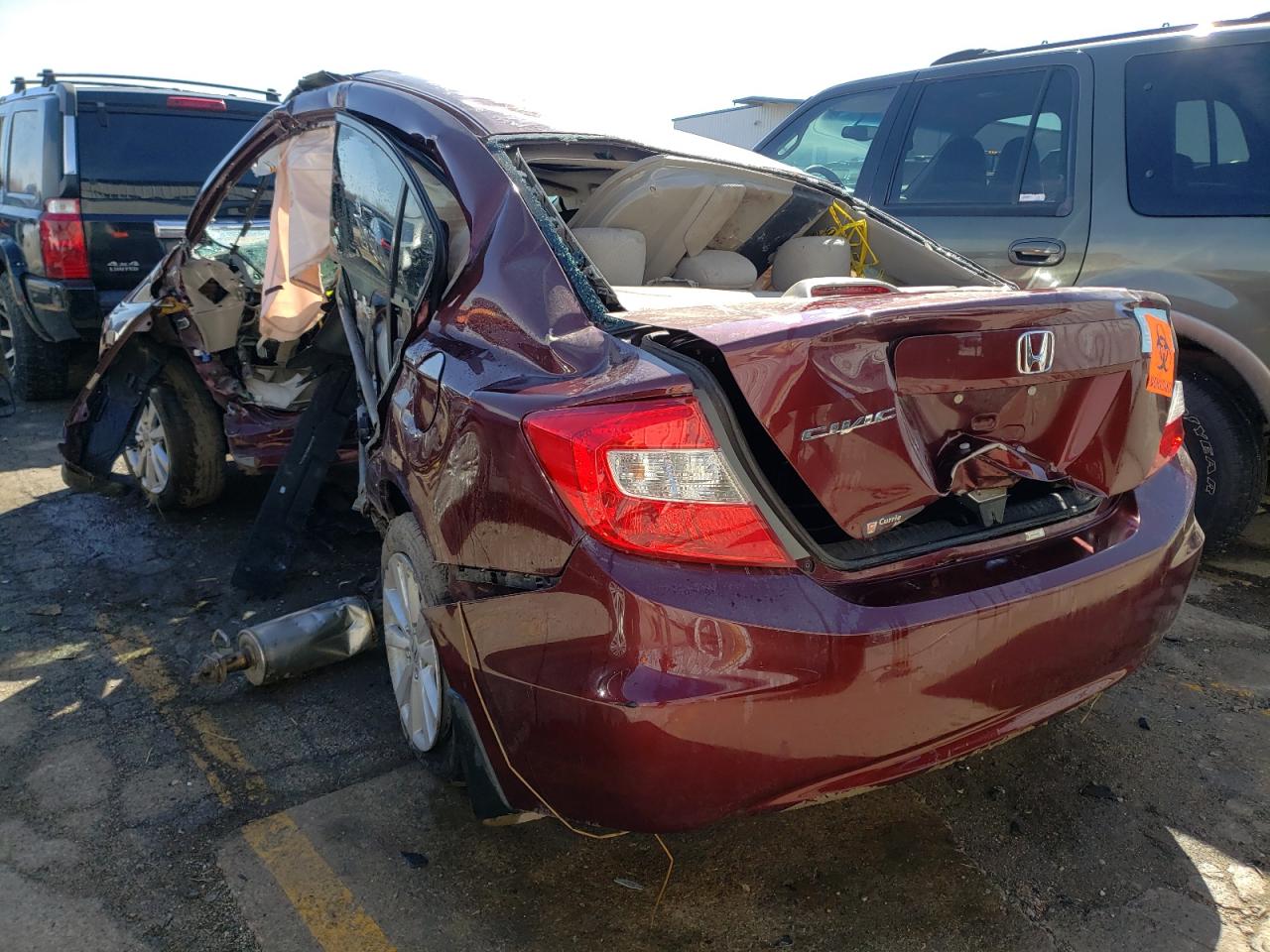 Photo 3 from auction – 2012 HONDA CIVIC EX with VIN 19XFB2F89CE039615