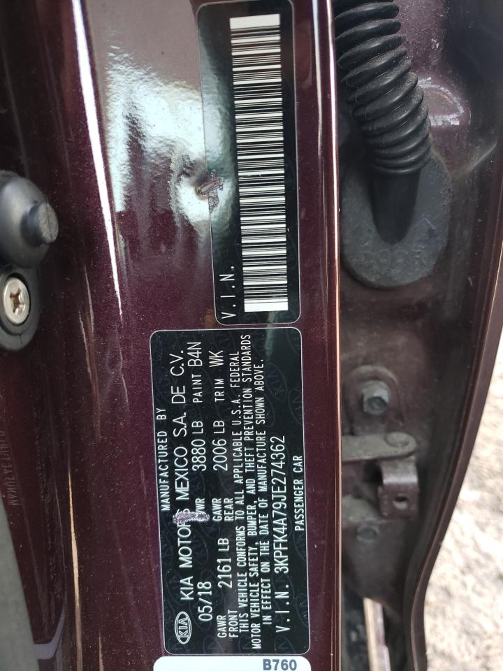 Photo 10 from auction – 2018 KIA FORTE LX with VIN 3KPFK4A79JE274362